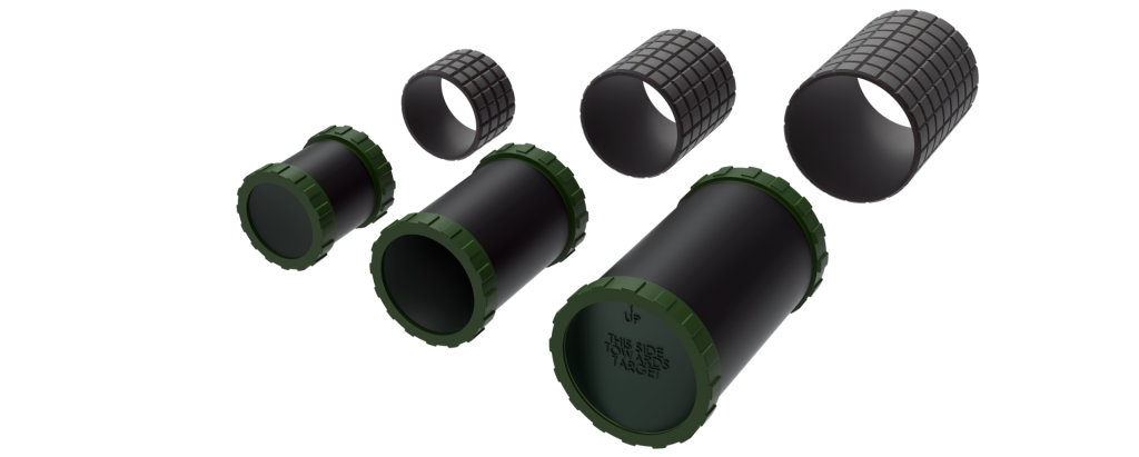 Shaped charges and projectiles for drones
