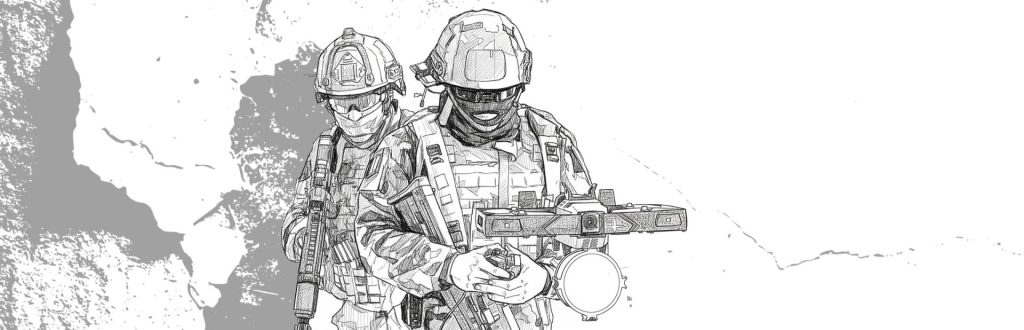 British forces piloting a drone equipped with Gladius SP effector